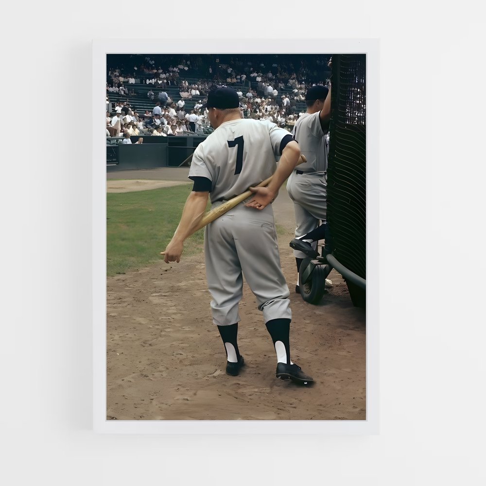Poster Mickey mantle frappe – affiche Baseball (vue 3)